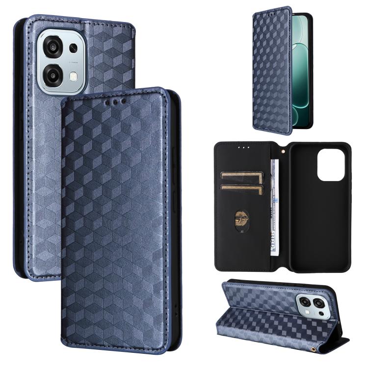 Cubic Grid Texture Flip Leather Phone Case, For OPPO Reno16 F 5G / Reno16 FS 5G, For OPPO Reno15 A 5G / Reno15 F 5G, For OPPO Reno16 5G / Reno16 Pro 5G Global, For OPPO Find X9 Ultra 5G, For OPPO A6X 4G / 5G / A6 5G Global                              ...