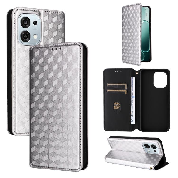 Cubic Grid Texture Flip Leather Phone Case, For OPPO Reno16 F 5G / Reno16 FS 5G, For OPPO Reno15 A 5G / Reno15 F 5G, For OPPO Reno16 5G / Reno16 Pro 5G Global, For OPPO Find X9 Ultra 5G, For OPPO A6X 4G / 5G / A6 5G Global                              ...