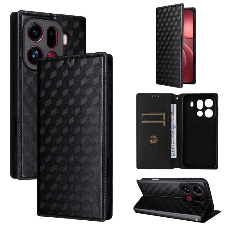 Cubic Grid Texture Flip Leather Phone Case, For OPPO Reno16 F 5G / Reno16 FS 5G, For OPPO Reno15 A 5G / Reno15 F 5G, For OPPO Reno16 5G / Reno16 Pro 5G Global, For OPPO Find X9 Ultra 5G, For OPPO A6X 4G / 5G / A6 5G Global                              ...