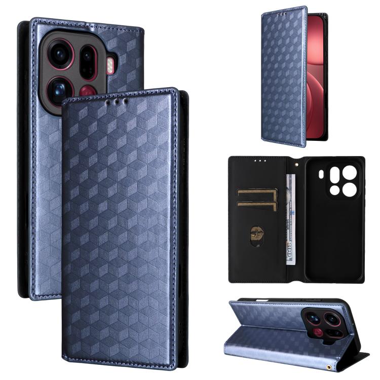 Cubic Grid Texture Flip Leather Phone Case, For OPPO Reno16 F 5G / Reno16 FS 5G, For OPPO Reno15 A 5G / Reno15 F 5G, For OPPO Reno16 5G / Reno16 Pro 5G Global, For OPPO Find X9 Ultra 5G, For OPPO A6X 4G / 5G / A6 5G Global                              ...