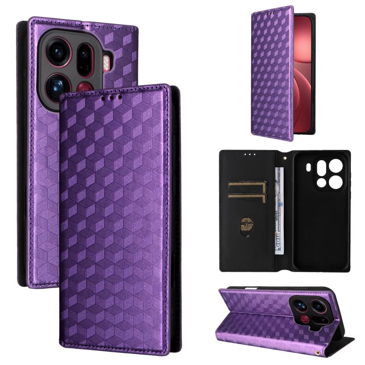Cubic Grid Texture Flip Leather Phone Case, For OPPO Reno16 F 5G / Reno16 FS 5G, For OPPO Reno15 A 5G / Reno15 F 5G, For OPPO Reno16 5G / Reno16 Pro 5G Global, For OPPO Find X9 Ultra 5G, For OPPO A6X 4G / 5G / A6 5G Global                              ...