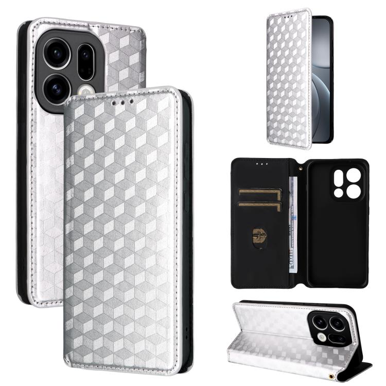 Cubic Grid Texture Flip Leather Phone Case, For OPPO Reno16 F 5G / Reno16 FS 5G, For OPPO Reno15 A 5G / Reno15 F 5G, For OPPO Reno16 5G / Reno16 Pro 5G Global, For OPPO Find X9 Ultra 5G, For OPPO A6X 4G / 5G / A6 5G Global                              ...