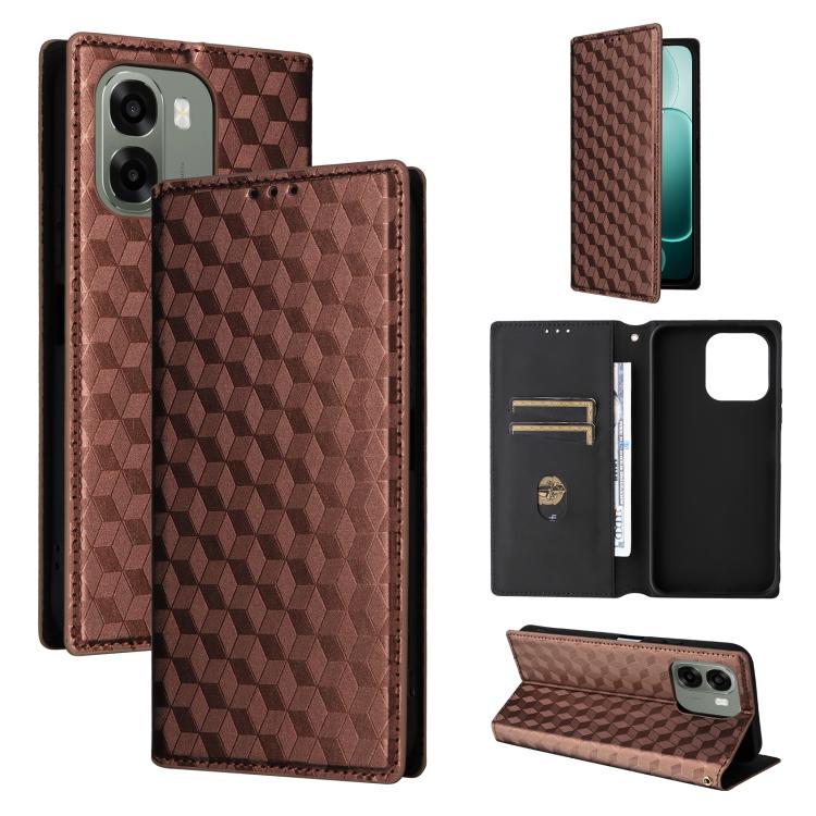 Cubic Grid Texture Flip Leather Phone Case, For OPPO Reno16 F 5G / Reno16 FS 5G, For OPPO Reno15 A 5G / Reno15 F 5G, For OPPO Reno16 5G / Reno16 Pro 5G Global, For OPPO Find X9 Ultra 5G, For OPPO A6X 4G / 5G / A6 5G Global                              ...