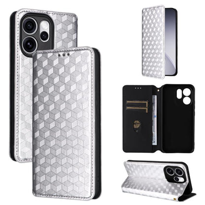 Cubic Grid Texture Flip Leather Phone Case, For OPPO Reno16 F 5G / Reno16 FS 5G, For OPPO Reno15 A 5G / Reno15 F 5G, For OPPO Reno16 5G / Reno16 Pro 5G Global, For OPPO Find X9 Ultra 5G, For OPPO A6X 4G / 5G / A6 5G Global                              ...