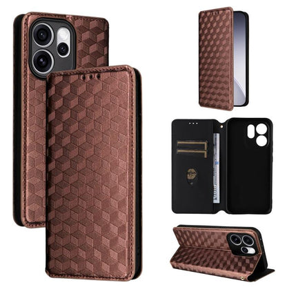Cubic Grid Texture Flip Leather Phone Case, For OPPO Reno16 F 5G / Reno16 FS 5G, For OPPO Reno15 A 5G / Reno15 F 5G, For OPPO Reno16 5G / Reno16 Pro 5G Global, For OPPO Find X9 Ultra 5G, For OPPO A6X 4G / 5G / A6 5G Global                              ...
