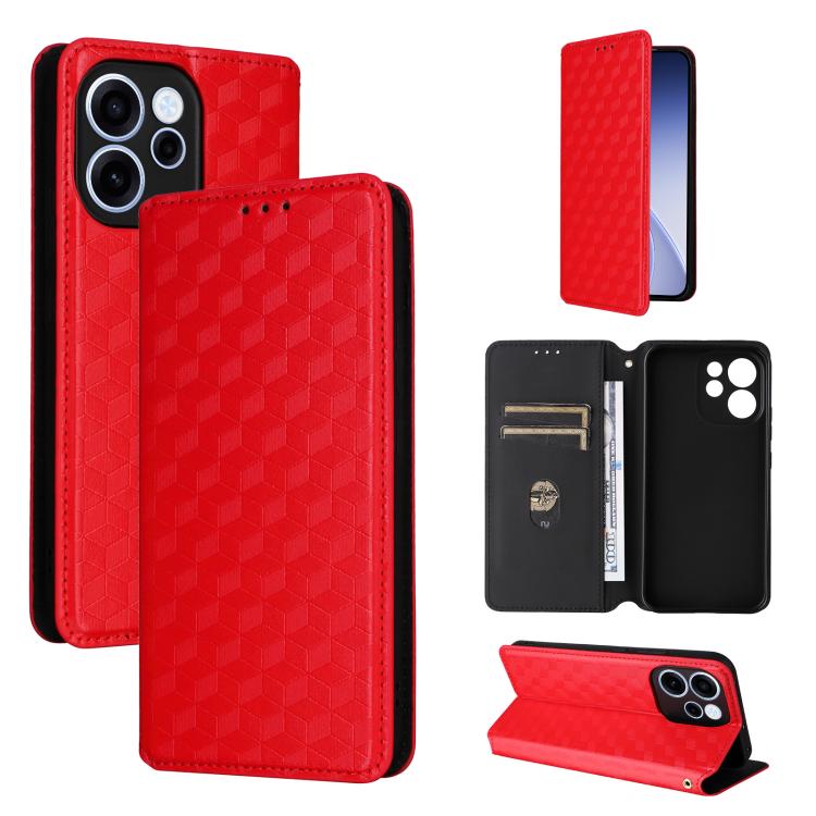 Cubic Grid Texture Flip Leather Phone Case, For OPPO Reno16 F 5G / Reno16 FS 5G, For OPPO Reno15 A 5G / Reno15 F 5G, For OPPO Reno16 5G / Reno16 Pro 5G Global, For OPPO Find X9 Ultra 5G, For OPPO A6X 4G / 5G / A6 5G Global                              ...