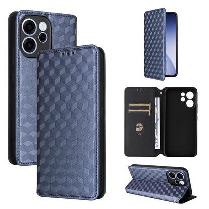 Cubic Grid Texture Flip Leather Phone Case, For OPPO Reno16 F 5G / Reno16 FS 5G, For OPPO Reno15 A 5G / Reno15 F 5G, For OPPO Reno16 5G / Reno16 Pro 5G Global, For OPPO Find X9 Ultra 5G, For OPPO A6X 4G / 5G / A6 5G Global                              ...