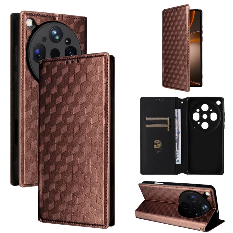 Cubic Grid Texture Flip Leather Phone Case, For OPPO Reno16 F 5G / Reno16 FS 5G, For OPPO Reno15 A 5G / Reno15 F 5G, For OPPO Reno16 5G / Reno16 Pro 5G Global, For OPPO Find X9 Ultra 5G, For OPPO A6X 4G / 5G / A6 5G Global                              ...