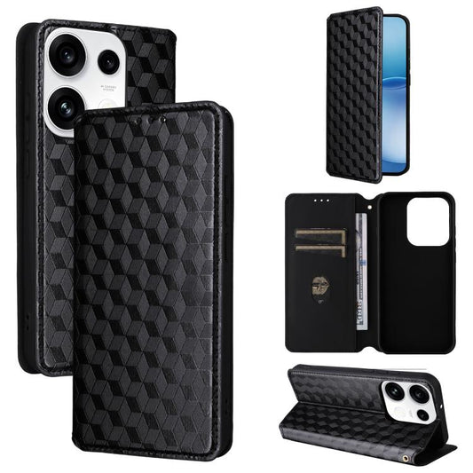 Cubic Grid Texture Flip Leather Phone Case, For OPPO Reno16 F 5G / Reno16 FS 5G, For OPPO Reno15 A 5G / Reno15 F 5G, For OPPO Reno16 5G / Reno16 Pro 5G Global, For OPPO Find X9 Ultra 5G, For OPPO A6X 4G / 5G / A6 5G Global