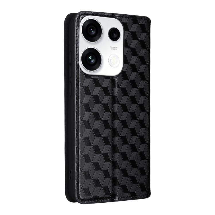 Cubic Grid Texture Flip Leather Phone Case, For OPPO Reno16 F 5G / Reno16 FS 5G, For OPPO Reno15 A 5G / Reno15 F 5G, For OPPO Reno16 5G / Reno16 Pro 5G Global, For OPPO Find X9 Ultra 5G, For OPPO A6X 4G / 5G / A6 5G Global                              ...