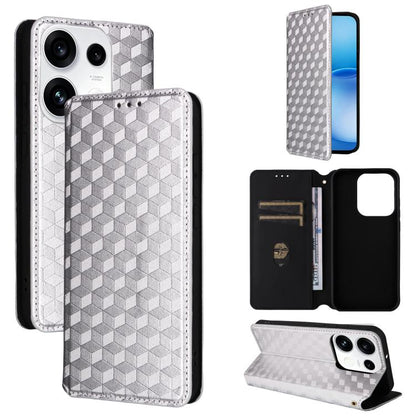 Cubic Grid Texture Flip Leather Phone Case, For OPPO Reno16 F 5G / Reno16 FS 5G, For OPPO Reno15 A 5G / Reno15 F 5G, For OPPO Reno16 5G / Reno16 Pro 5G Global, For OPPO Find X9 Ultra 5G, For OPPO A6X 4G / 5G / A6 5G Global                              ...