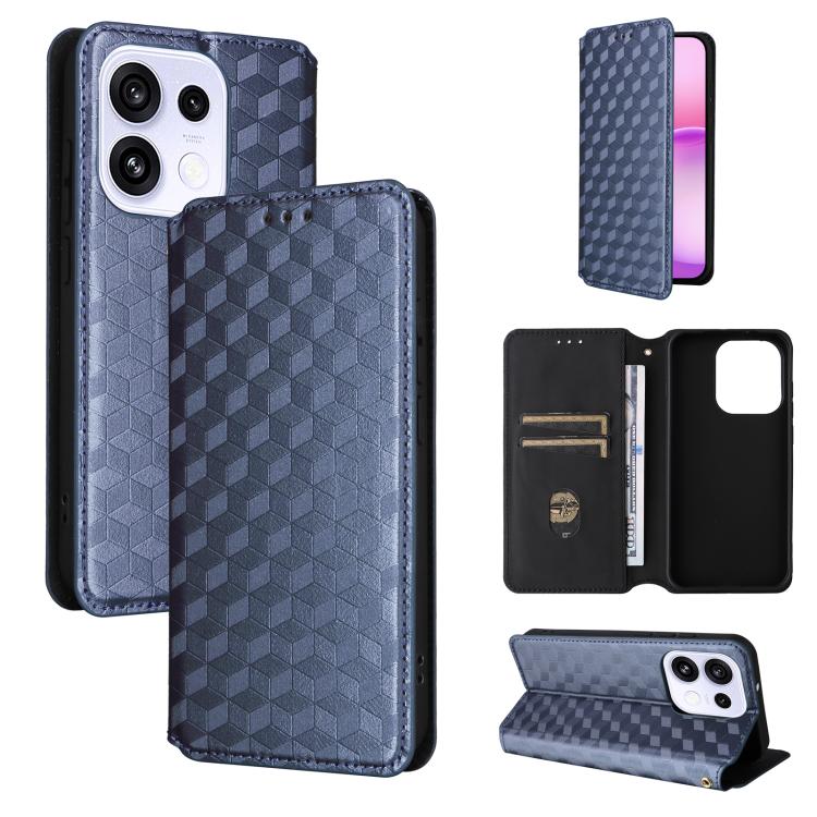 Cubic Grid Texture Flip Leather Phone Case, For OPPO Reno16 F 5G / Reno16 FS 5G, For OPPO Reno15 A 5G / Reno15 F 5G, For OPPO Reno16 5G / Reno16 Pro 5G Global, For OPPO Find X9 Ultra 5G, For OPPO A6X 4G / 5G / A6 5G Global                              ...