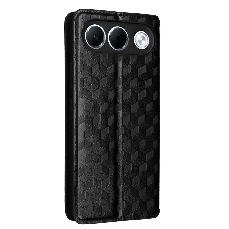 Cubic Grid Texture Flip Leather Phone Case, For OPPO A7 Pro 5G, For OPPO A7 Pro Max / F35 Pro 5G, For OPPO Reno16 F 5G / Reno16 FS 5G, For OPPO Reno15 A 5G / Reno15 F 5G, For OPPO Reno16 5G / Reno16 Pro 5G Global, For OPPO Find X9 Ultra 5G             ...