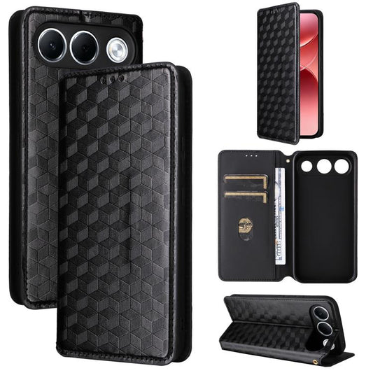 Cubic Grid Texture Flip Leather Phone Case, For OPPO A7 Pro 5G, For OPPO Find X10 5G, For OPPO Find X10 Pro Max 5G, For OPPO A7 Pro Max / F35 Pro 5G, For OPPO Reno16 F 5G / Reno16 FS 5G, For OPPO Reno15 A 5G / Reno15 F 5G                               ...
