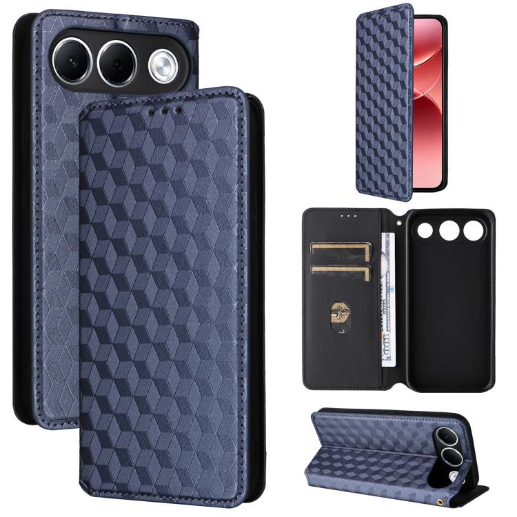 Cubic Grid Texture Flip Leather Phone Case, For OPPO A7 Pro 5G, For OPPO A7 Pro Max / F35 Pro 5G, For OPPO Reno16 F 5G / Reno16 FS 5G, For OPPO Reno15 A 5G / Reno15 F 5G, For OPPO Reno16 5G / Reno16 Pro 5G Global, For OPPO Find X9 Ultra 5G             ...
