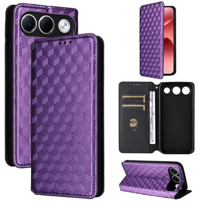 Cubic Grid Texture Flip Leather Phone Case, For OPPO A7 Pro 5G, For OPPO A7 Pro Max / F35 Pro 5G, For OPPO Reno16 F 5G / Reno16 FS 5G, For OPPO Reno15 A 5G / Reno15 F 5G, For OPPO Reno16 5G / Reno16 Pro 5G Global, For OPPO Find X9 Ultra 5G             ...