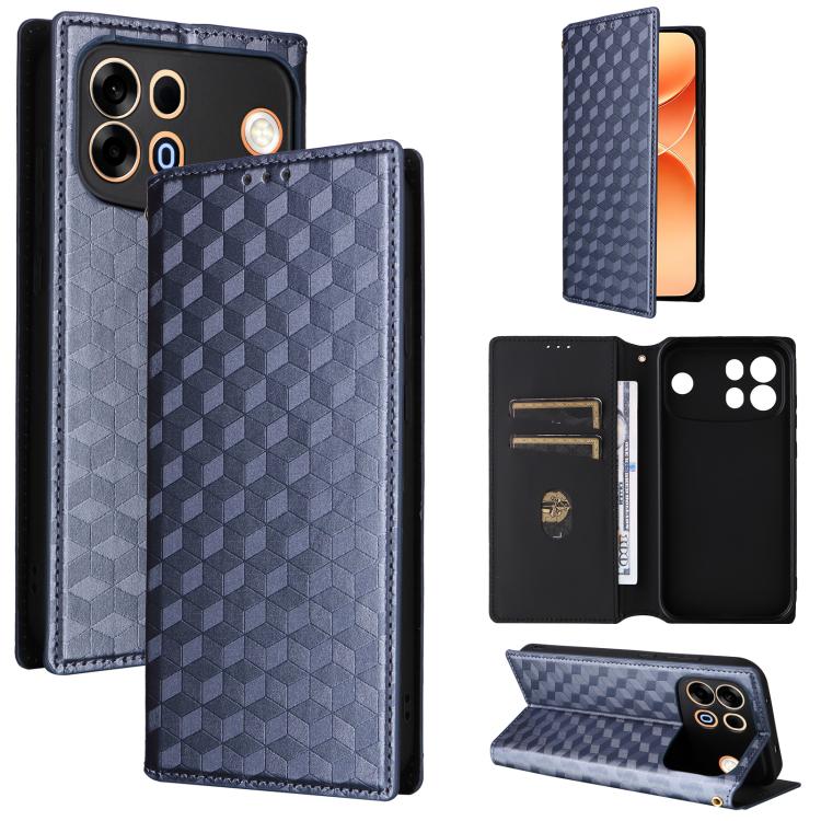 Cubic Grid Texture Flip Leather Phone Case, For OPPO A7 Pro 5G, For OPPO A7 Pro Max / F35 Pro 5G, For OPPO Reno16 F 5G / Reno16 FS 5G, For OPPO Reno15 A 5G / Reno15 F 5G, For OPPO Reno16 5G / Reno16 Pro 5G Global, For OPPO Find X9 Ultra 5G             ...