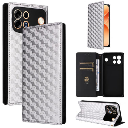 Cubic Grid Texture Flip Leather Phone Case, For OPPO A7 Pro 5G, For OPPO A7 Pro Max / F35 Pro 5G, For OPPO Reno16 F 5G / Reno16 FS 5G, For OPPO Reno15 A 5G / Reno15 F 5G, For OPPO Reno16 5G / Reno16 Pro 5G Global, For OPPO Find X9 Ultra 5G             ...