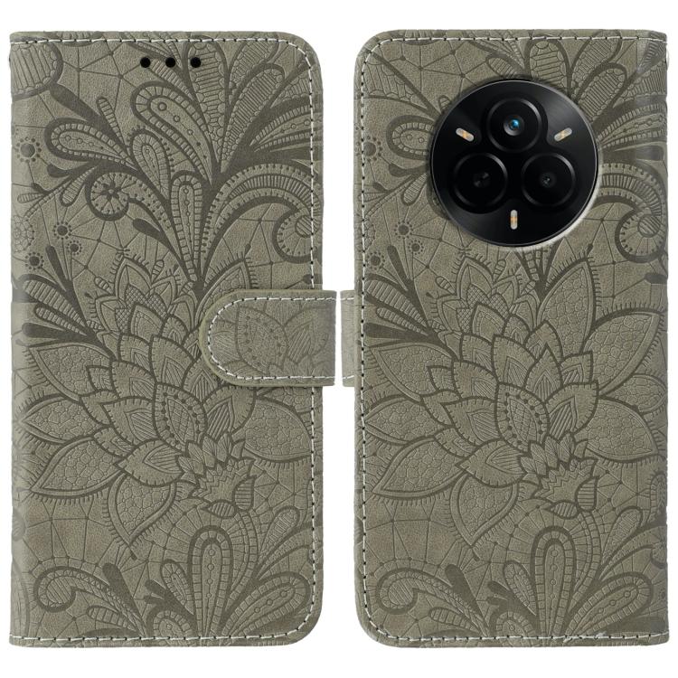 Lace Flower Embossing Flip Leather Phone Case, For Realme 14 Pro+, For Realme 14 Pro, For Realme 14x, For Realme GT 7 Pro