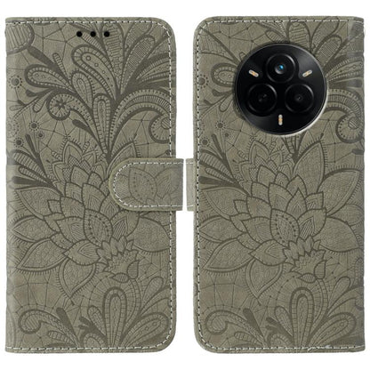 Lace Flower Embossing Flip Leather Phone Case, For Realme 14 Pro+, For Realme 14 Pro, For Realme 14x, For Realme GT 7 Pro
