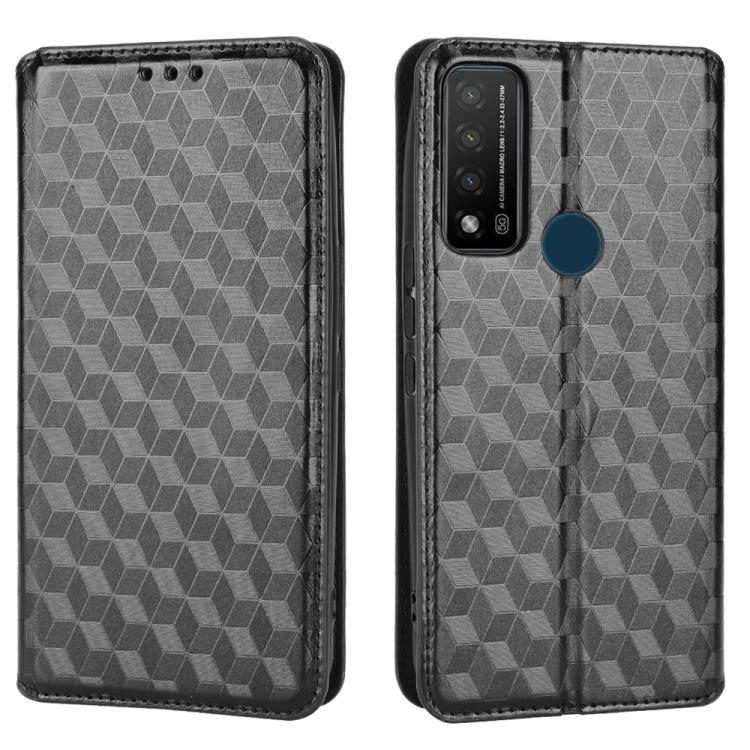 Cubic Grid Texture Flip Leather Phone Case, For TCL 20 R 5G / 20 AX 5G / Bremen 5G, For TCL 30 4G / 5G / TCL 30+ 5G, For TCL 30 XE 5G / TCL 30 V 5G, For TCL 20E / TCL 20Y, For TCL 20B 6159K, For TCL 205, For TCL 20 XE, For TCL 20 5G / 20S / 20L / 20L+ ...
