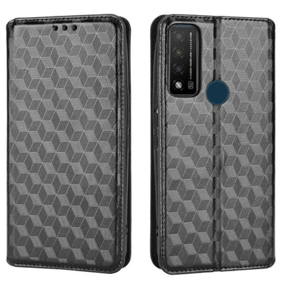 Cubic Grid Texture Flip Leather Phone Case, For TCL 20 R 5G / 20 AX 5G / Bremen 5G, For TCL 30 4G / 5G / TCL 30+ 5G, For TCL 30 XE 5G / TCL 30 V 5G, For TCL 20E / TCL 20Y, For TCL 20B 6159K, For TCL 205, For TCL 20 XE, For TCL 20 5G / 20S / 20L / 20L+ ...
