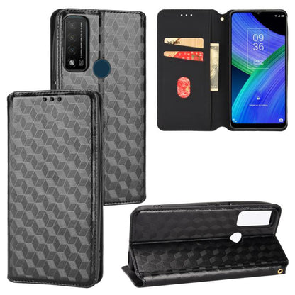 Cubic Grid Texture Flip Leather Phone Case, For TCL 303, For TCL 20 R 5G / 20 AX 5G / Bremen 5G, For TCL 30 4G / 5G / TCL 30+ 5G, For TCL 30 XE 5G / TCL 30 V 5G, For TCL 20E / TCL 20Y, For TCL 20B 6159K, For TCL 205, For TCL 20 XE                      ...