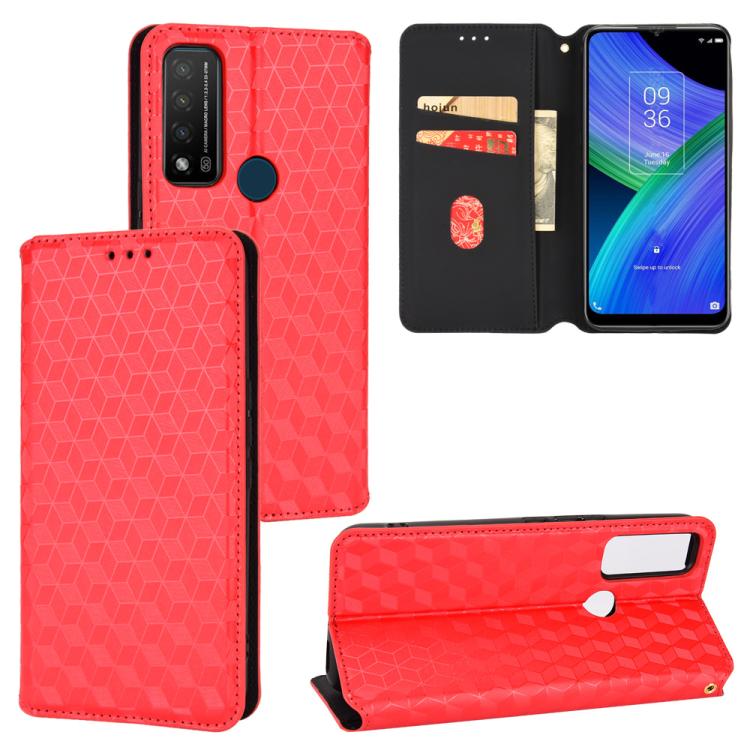Cubic Grid Texture Flip Leather Phone Case, For TCL 303, For TCL 20 R 5G / 20 AX 5G / Bremen 5G, For TCL 30 4G / 5G / TCL 30+ 5G, For TCL 30 XE 5G / TCL 30 V 5G, For TCL 20E / TCL 20Y, For TCL 20B 6159K, For TCL 205, For TCL 20 XE                      ...