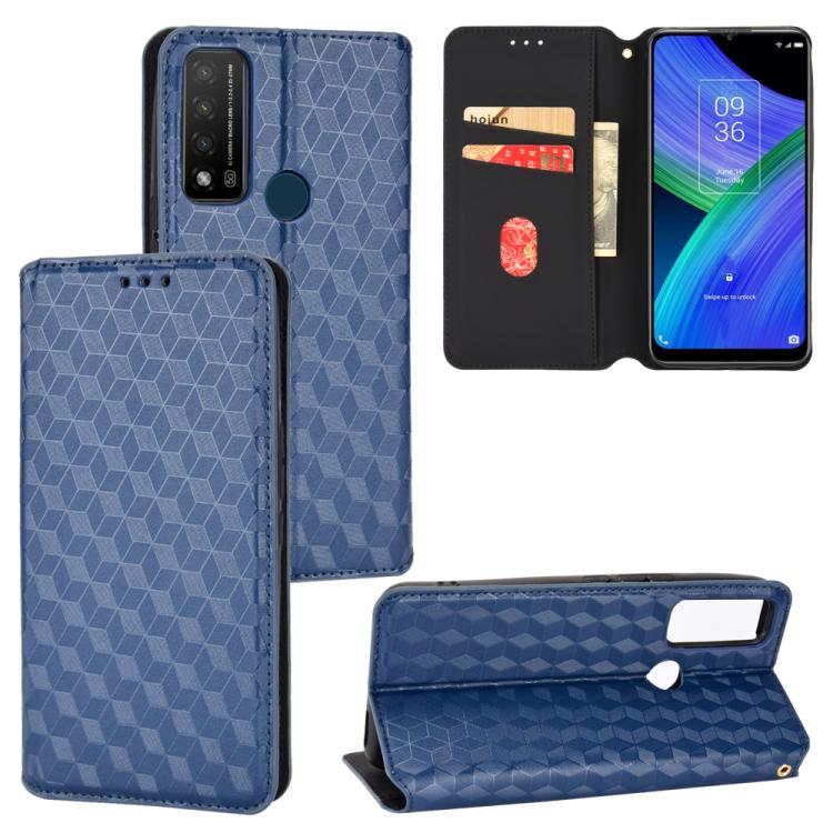 Cubic Grid Texture Flip Leather Phone Case, For TCL 303, For TCL 20 R 5G / 20 AX 5G / Bremen 5G, For TCL 30 4G / 5G / TCL 30+ 5G, For TCL 30 XE 5G / TCL 30 V 5G, For TCL 20E / TCL 20Y, For TCL 20B 6159K, For TCL 205, For TCL 20 XE                      ...