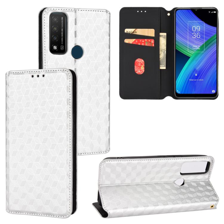 Cubic Grid Texture Flip Leather Phone Case, For TCL 303, For TCL 20 R 5G / 20 AX 5G / Bremen 5G, For TCL 30 4G / 5G / TCL 30+ 5G, For TCL 30 XE 5G / TCL 30 V 5G, For TCL 20E / TCL 20Y, For TCL 20B 6159K, For TCL 205, For TCL 20 XE                      ...
