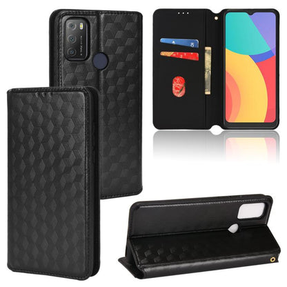 Cubic Grid Texture Flip Leather Phone Case, For TCL 20 R 5G / 20 AX 5G / Bremen 5G, For TCL 30 4G / 5G / TCL 30+ 5G, For TCL 30 XE 5G / TCL 30 V 5G, For TCL 20E / TCL 20Y, For TCL 20B 6159K, For TCL 205, For TCL 20 XE, For TCL 20 5G / 20S / 20L / 20L+ ...