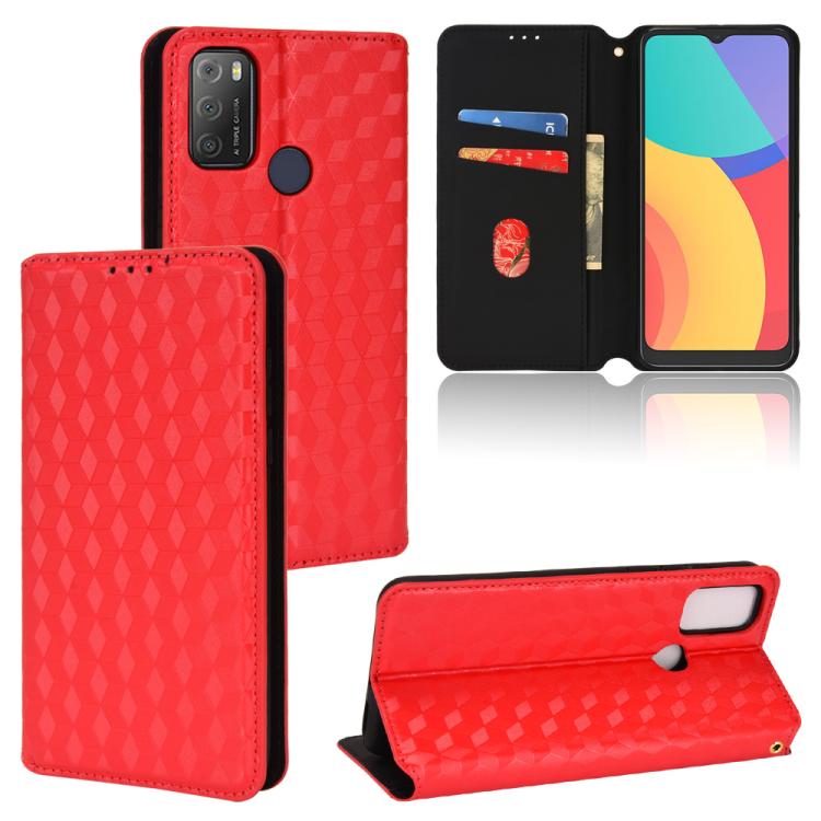 Cubic Grid Texture Flip Leather Phone Case, For TCL 20 R 5G / 20 AX 5G / Bremen 5G, For TCL 30 4G / 5G / TCL 30+ 5G, For TCL 30 XE 5G / TCL 30 V 5G, For TCL 20E / TCL 20Y, For TCL 20B 6159K, For TCL 205, For TCL 20 XE, For TCL 20 5G / 20S / 20L / 20L+ ...