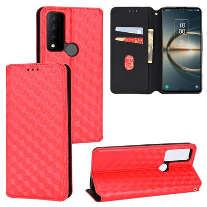 Cubic Grid Texture Flip Leather Phone Case, For TCL 20 R 5G / 20 AX 5G / Bremen 5G, For TCL 30 4G / 5G / TCL 30+ 5G, For TCL 30 XE 5G / TCL 30 V 5G, For TCL 20E / TCL 20Y, For TCL 20B 6159K, For TCL 205, For TCL 20 XE, For TCL 20 5G / 20S / 20L / 20L+ ...