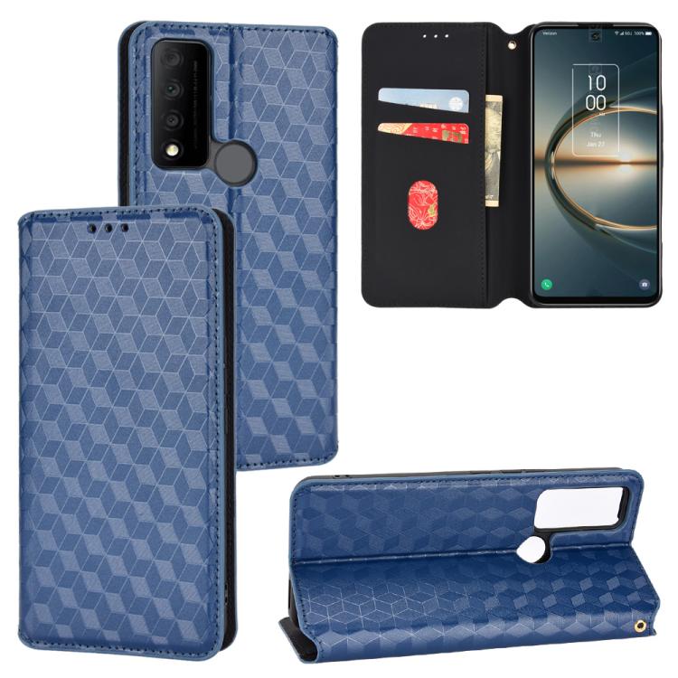 Cubic Grid Texture Flip Leather Phone Case, For TCL 20 R 5G / 20 AX 5G / Bremen 5G, For TCL 30 4G / 5G / TCL 30+ 5G, For TCL 30 XE 5G / TCL 30 V 5G, For TCL 20E / TCL 20Y, For TCL 20B 6159K, For TCL 205, For TCL 20 XE, For TCL 20 5G / 20S / 20L / 20L+ ...