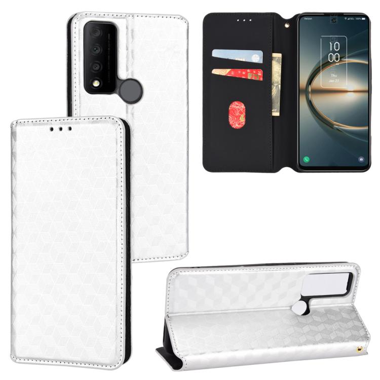 Cubic Grid Texture Flip Leather Phone Case, For TCL 20 R 5G / 20 AX 5G / Bremen 5G, For TCL 30 4G / 5G / TCL 30+ 5G, For TCL 30 XE 5G / TCL 30 V 5G, For TCL 20E / TCL 20Y, For TCL 20B 6159K, For TCL 205, For TCL 20 XE, For TCL 20 5G / 20S / 20L / 20L+ ...