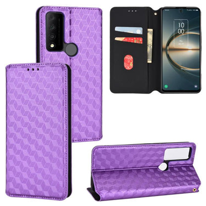 Cubic Grid Texture Flip Leather Phone Case, For TCL 20 R 5G / 20 AX 5G / Bremen 5G, For TCL 30 4G / 5G / TCL 30+ 5G, For TCL 30 XE 5G / TCL 30 V 5G, For TCL 20E / TCL 20Y, For TCL 20B 6159K, For TCL 205, For TCL 20 XE, For TCL 20 5G / 20S / 20L / 20L+ ...