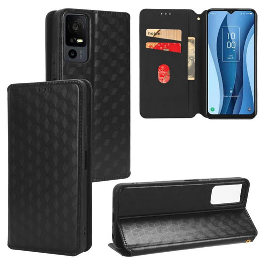 Cubic Grid Texture Flip Leather Phone Case, For TCL 40 XL, For TCL Ion X, For TCL 40 SE, For TCL 403, For TCL 40 R 5G, For TCL Ion Z, For TCL 30XL 2022, For TCL 30E / 30 SE / 305 / 306, For TCL Stylus 5G, For TCL 303������������������������������������...