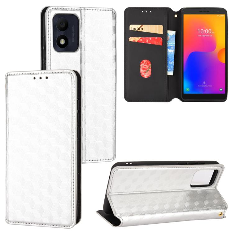Cubic Grid Texture Flip Leather Phone Case, For TCL 303, For TCL 20 R 5G / 20 AX 5G / Bremen 5G, For TCL 30 4G / 5G / TCL 30+ 5G, For TCL 30 XE 5G / TCL 30 V 5G, For TCL 20E / TCL 20Y, For TCL 20B 6159K, For TCL 205, For TCL 20 XE                      ...