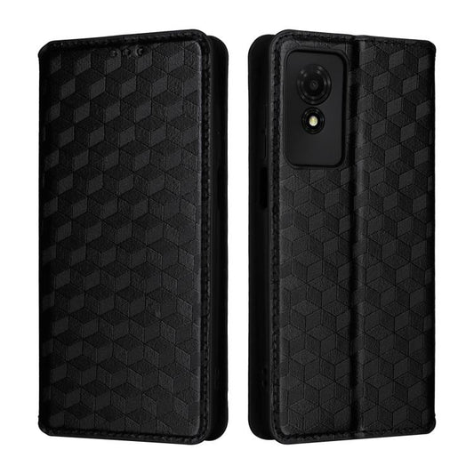Cubic Grid Texture Flip Leather Phone Case, For TCL 501, For TCL 505, For TCL 502, For TCL 40 NxtPaper 5G / 40 X / 40 XE, For TCL 40 NxtPaper 4G, For TCL 405 / TCL 406, For TCL 40 XL, For TCL Ion X, For TCL 40 SE, For TCL 403, For TCL 40 R 5G          ...