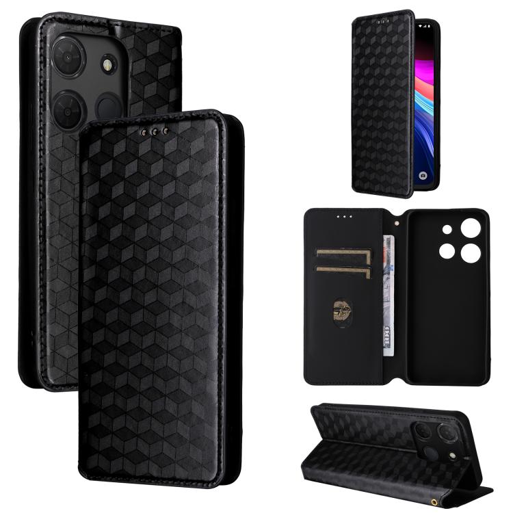 Cubic Grid Texture Flip Leather Phone Case, For TCL K70 5G, For TCL K70 SE 4G, For TCL K70 Power / K70 4G, For TCL NxtPaper 70 Pro 5G, For TCL K32 5G / K33 5G, For TCL NxtPaper 60 Ultra 5G, For TCL 60 SE NxtPaper 5G, For TCL 60 NxtPaper                ...