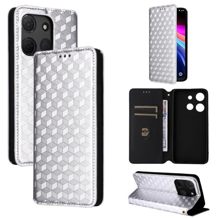 Cubic Grid Texture Flip Leather Phone Case, For TCL K70 5G, For TCL K70 SE 4G, For TCL K70 Power / K70 4G, For TCL NxtPaper 70 Pro 5G, For TCL K32 5G / K33 5G, For TCL NxtPaper 60 Ultra 5G, For TCL 60 SE NxtPaper 5G, For TCL 60 NxtPaper                ...