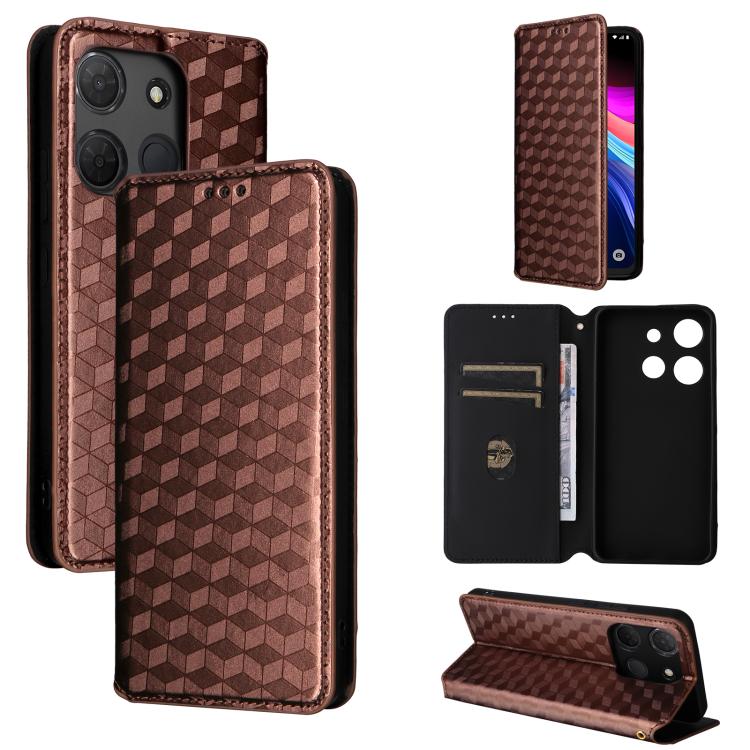 Cubic Grid Texture Flip Leather Phone Case, For TCL K70 5G, For TCL K70 SE 4G, For TCL K70 Power / K70 4G, For TCL NxtPaper 70 Pro 5G, For TCL K32 5G / K33 5G, For TCL NxtPaper 60 Ultra 5G, For TCL 60 SE NxtPaper 5G, For TCL 60 NxtPaper                ...