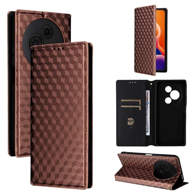 Cubic Grid Texture Flip Leather Phone Case, For TCL K70 5G, For TCL K70 SE 4G, For TCL K70 Power / K70 4G, For TCL NxtPaper 70 Pro 5G, For TCL K32 5G / K33 5G, For TCL NxtPaper 60 Ultra 5G, For TCL 60 SE NxtPaper 5G, For TCL 60 NxtPaper                ...