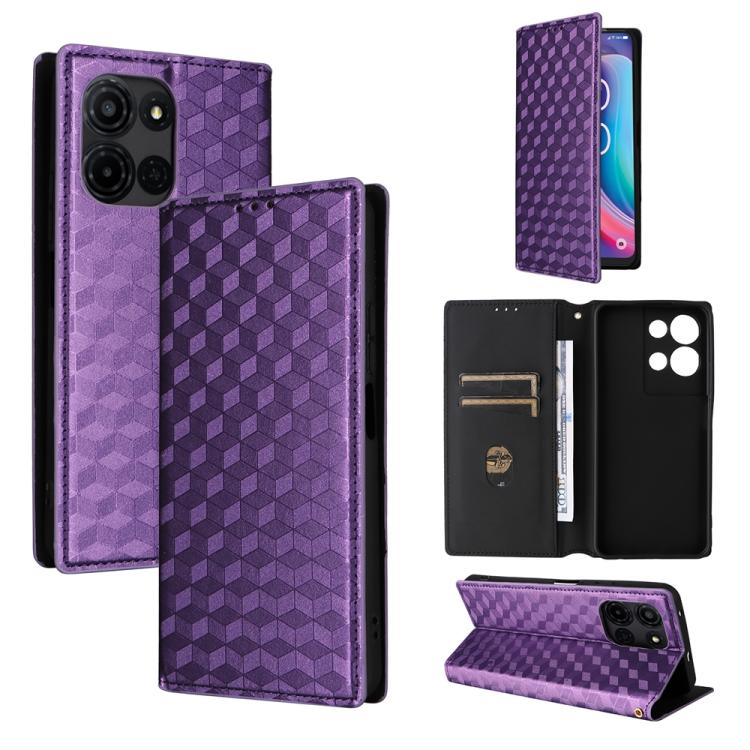 Cubic Grid Texture Flip Leather Phone Case, For TCL K70 5G, For TCL K70 SE 4G, For TCL K70 Power / K70 4G, For TCL NxtPaper 70 Pro 5G, For TCL K32 5G / K33 5G, For TCL NxtPaper 60 Ultra 5G, For TCL 60 SE NxtPaper 5G, For TCL 60 NxtPaper                ...