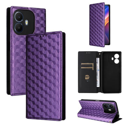 Cubic Grid Texture Flip Leather Phone Case, For TCL K70 NxtPaper 5G, For TCL K70 5G, For TCL K70 SE 4G, For TCL K70 Power / K70 4G, For TCL NxtPaper 70 Pro 5G, For TCL K32 5G / K33 5G, For TCL NxtPaper 60 Ultra 5G, For TCL 60 SE NxtPaper 5G            ...