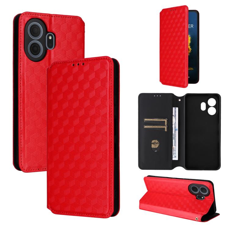 Cubic Grid Texture Flip Leather Phone Case, For TCL K70 5G, For TCL K70 SE 4G, For TCL K70 Power / K70 4G, For TCL NxtPaper 70 Pro 5G, For TCL K32 5G / K33 5G, For TCL NxtPaper 60 Ultra 5G, For TCL 60 SE NxtPaper 5G, For TCL 60 NxtPaper                ...