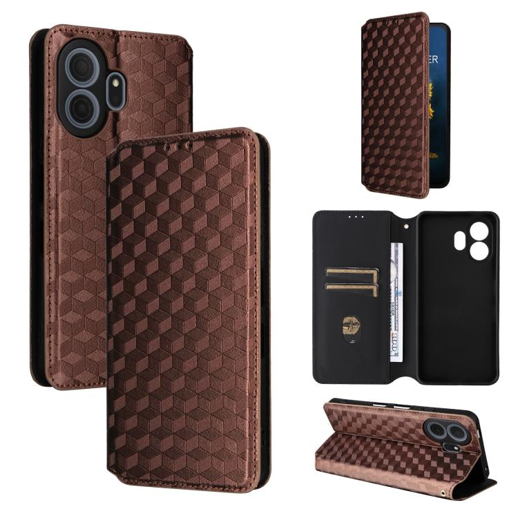 Cubic Grid Texture Flip Leather Phone Case, For TCL K70 5G, For TCL K70 SE 4G, For TCL K70 Power / K70 4G, For TCL NxtPaper 70 Pro 5G, For TCL K32 5G / K33 5G, For TCL NxtPaper 60 Ultra 5G, For TCL 60 SE NxtPaper 5G, For TCL 60 NxtPaper                ...