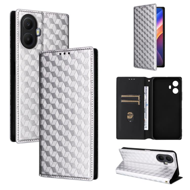 Cubic Grid Texture Flip Leather Phone Case, For TCL K70 5G, For TCL K70 SE 4G, For TCL K70 Power / K70 4G, For TCL NxtPaper 70 Pro 5G, For TCL K32 5G / K33 5G, For TCL NxtPaper 60 Ultra 5G, For TCL 60 SE NxtPaper 5G, For TCL 60 NxtPaper                ...