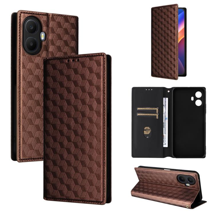 Cubic Grid Texture Flip Leather Phone Case, For TCL K70 5G, For TCL K70 SE 4G, For TCL K70 Power / K70 4G, For TCL NxtPaper 70 Pro 5G, For TCL K32 5G / K33 5G, For TCL NxtPaper 60 Ultra 5G, For TCL 60 SE NxtPaper 5G, For TCL 60 NxtPaper                ...