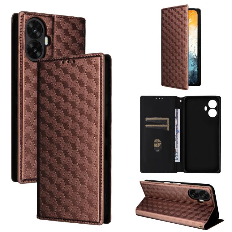 Cubic Grid Texture Flip Leather Phone Case, For TCL K70 NxtPaper 5G, For TCL K70 5G, For TCL K70 SE 4G, For TCL K70 Power / K70 4G, For TCL NxtPaper 70 Pro 5G, For TCL K32 5G / K33 5G, For TCL NxtPaper 60 Ultra 5G, For TCL 60 SE NxtPaper 5G            ...